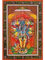 Lord Krishna Shows Vishvarupa to Arjuna (Gita Upadesha)