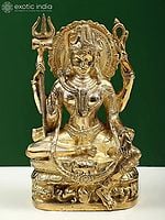 9" All is Nothing But Shiva and Parvati (Ardhanarishvara) In Brass | Handcrafted In India
