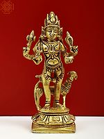 5" Bhairava Sculpture In Brass | Handmade | Made In India
