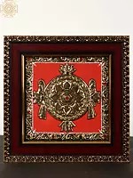 Sudarshan Chakra - Vaishnava Symbol | Tanjore Painting with Frame