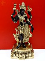 18" Ardhanarishvara Brass Sculpture | Indian Handcrafted Idol