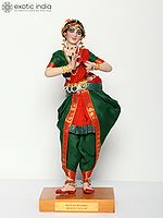 15" Bharatanatyam - Indian Classical Dance | Traditional Handmade Doll