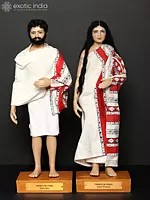 16" Tribes of India - Toda Man and Woman | Traditional Handmade Dolls
