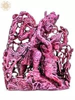 6" Small Size Radha Krishna Ruby Gemstone Statue