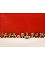 2" Small Navagraha Set in Brass