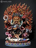 Six Armed Mahakala (Made in Nepal) Tibetan Buddhist Deity