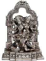 12" Lakshmi-Narayana on Garuda | Indian Handcrafted Brass Idols