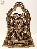 12" Lakshmi-Narayana on Garuda | Indian Handcrafted Brass Idols