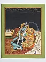 Emergence of Ganga from Shiva’s Coiffure (A Fine Painting)