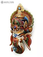 45" Superlarge Wooden Lord Ganesha Mask Wall Hanging