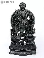21" Goddess Durga Killing Demon Mahishasura | Sand Stone Statue | Made in Orissa