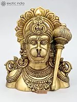 8" Lord Hanuman Bust | Brass Statue