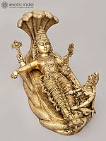 Brass Vishnu Reclining on Sheshnag, 23 Inches