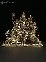 6" Superfine Lord Shiva Family Brass Statue