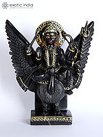 12" God Of Justice - Shani Dev | Black Marble Sculpture