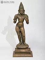 24" Standing Lord Hanuman | Madhuchista Vidhana (Lost-Wax) | Panchaloha Bronze from Swamimalai