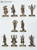 2" Small Superfine Dashavatara Set | Set of 10 Statues