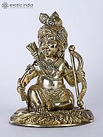 Small Superfine Ram Lalla Brass Statue