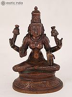 3" Lakshmi Idol Seated on Oval Base | Bronze Statue