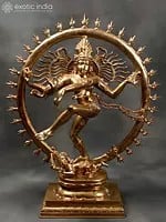 36" Superfine Dancing Lord Shiva Bronze Statue | Handmade Nataraja Idol | Made in India