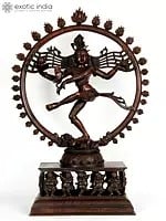 35" Superfine Hindu God Nataraja (Shiva) With Devotees at Bottom | Bronze