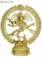 20" Antiquated Nataraja Statue in Brass | Handmade | Made in India