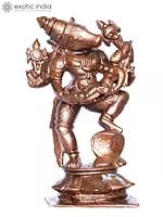 4'' Small Lord Varaha carrying Bhudevi | Bronze Statue