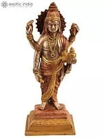 8" Brass Dhanvantari Idol - The Physician of the Gods | Handmade | Made in India