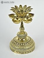 5" Superfine Designer Oil Lamp in Brass | Spiritual Ritual Decor