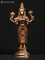 5" Small Standing Goddess Varahi Bronze Statue