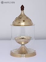 Brass Pooja Akhand Diya (Lamp)