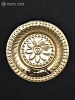 3" Small Size Puja Plate in Brass | Home Temple Ritual Item
