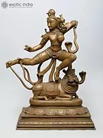 32" Large Dancing Ardhanarishvara - Fusion of Masculine and Feminine Energies | Madhuchista Vidhana (Lost-Wax) | Panchaloha Bronze from Swamimalai