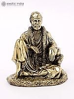 Small Sitting Sai Baba | Brass Statue (Multiple Sizes)