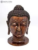 21" Lord Buddha Head | Brass Statue