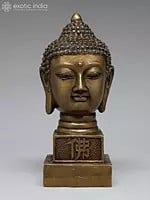 8" Lord Buddha Head | Bronze Statue