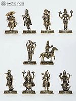 2" Small Superfine Dashavatara Set | Set of 10 Statues