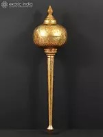 Brass Lord Hanuman Weapon - Mace (Gada) (Multiple Sizes)
