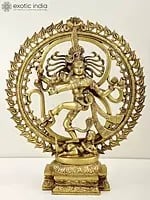 21" Nataraja in Om (AUM) Brass Sculpture | Handmade | Made in India