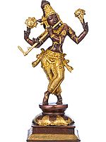 14" Cosmic Form of Lord Krishna | Handmade Brass Statue | Made in India