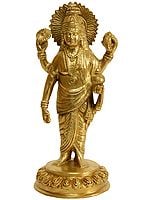 7" Dhanvantari Brass Statue - The Physician of Gods | Handmade | Made in India