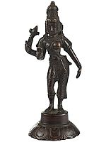 6" Ardhanarishvara Statue (Shiva Shakti) In Brass | Handmade | Made In India