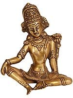 4" Bhagawan Indra Brass Sculpture | Handmade | Made in India