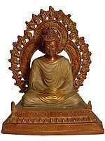 11" Lord Buddha In Dhyana Mudra In Brass | Handmade | Made In India