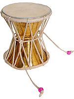 5" Shiva's Damaru (Pellet Drum) In Brass | Handmade | Made In India