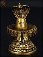 2" Shiva Linga with Snake Crowning (Small Statue) In Brass | Handmade | Made In India