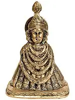 8" Khatu Shyam Ji Brass Statue | Handmade Idol | Made in India