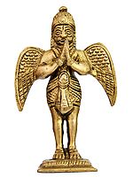 Small 3" Garuda in Prayer In Brass | Handmade | Made In India