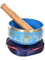 Tibetan Buddhist Singing Bowl with Auspicious Symbols