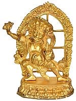 9" Tibetan Budhist Deity Vajrapani In Brass | Handmade | Made In India